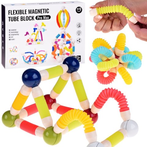 Klocki Elastyczne Magnetyczne Rurki do budowania Tube Block 36 elem ZA5813