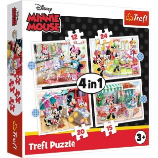 Minnie z przyjaciółmi | Puzzle 4w1 | Tref