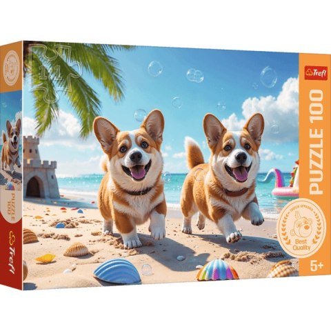 Trefl: Puzzle 100el. - Corgi-piesek