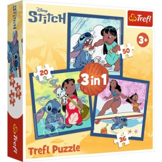 Trefl: Puzzle 3w1 - Czas ze Stitchem