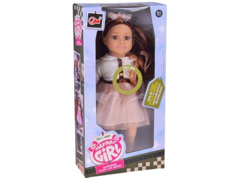 Stylowa Lalka 48 cm z długimi brązowymi włosami - urocza stylizacja ZA5842