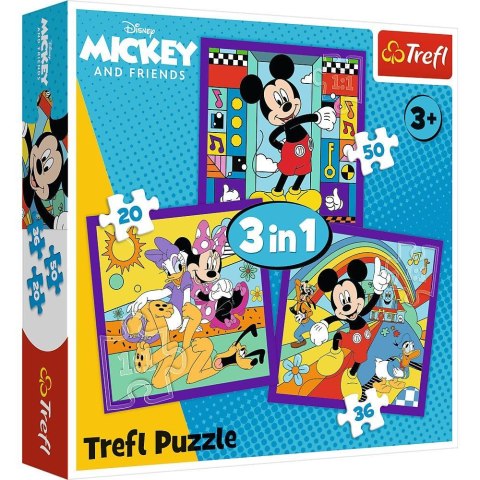 Trefl: Puzzle 3w1 - Miki i jego wesoła ekipa