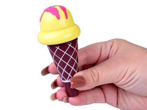 Pastelowa słodka LODZIARNIA na kółkach z drewna + 8 różnych lodów ZA5946