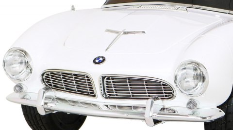 Autko BMW 507 Retro elektryczne dla dzieci Biały roadster