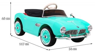 Autko BMW 507 Retro elektryczne dla dzieci Zielony