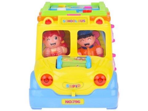 Autko Wesoły Autobus Interaktywny Kolorowy jeździ świeci gra ZA0019