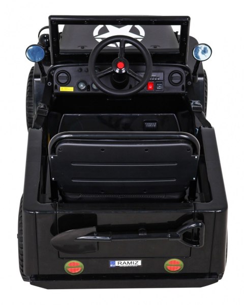 Autko Wojskowe Retro dla dzieci Czarny + Napęd 4x4