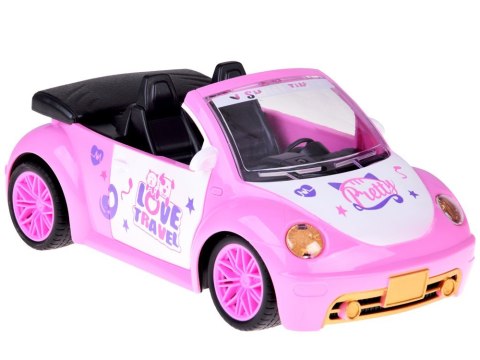 Autko dla lalki Różowy Samochód Cabrio z pilotem dla dziewczynek ZA5908