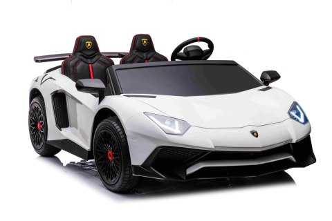 Auto Lamborghini Aventador SV na akumulator dla 2 dzieci Biały