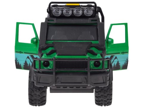 Auto terenowe z przyczepą typu laweta + MOTOR Światło i dźwięk ZA5913