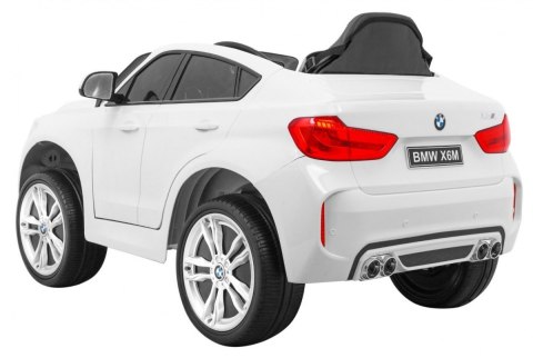 BMW X6M Elektryczne Autko dla dzieci, Biały SUV + Pilot
