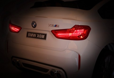 BMW X6M XXL dla 2 dzieci Biały SUV + Pilot + Ekoskóra