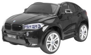 BMW X6M XXL dla 2 dzieci Czarny SUV + Pilot + Ekoskóra