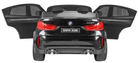 BMW X6M XXL dla 2 dzieci Czarny SUV + Pilot + Ekoskóra