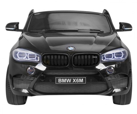 BMW X6M XXL dla 2 dzieci Lakier Czarny SUV + Pilot + Ekoskóra