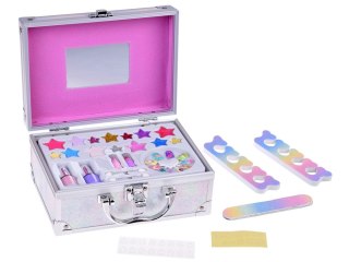 Brokatowy Kuferek piękności SYRENKA Zestaw kosmetyków do makijażu ZA5586