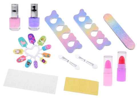 Brokatowy Kuferek piękności SYRENKA Zestaw kosmetyków do makijażu ZA5586