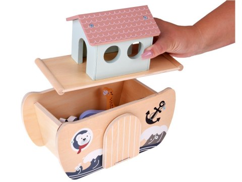 Drewniana Arka Noego + figurki zwierząt Edukacyjna zabawka Sorter ZA5931