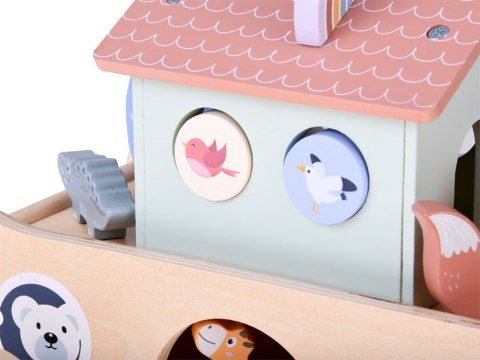 Drewniana Arka Noego + figurki zwierząt Edukacyjna zabawka Sorter ZA5931
