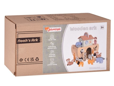 Drewniana Arka Noego + figurki zwierząt Edukacyjna zabawka Sorter ZA5931