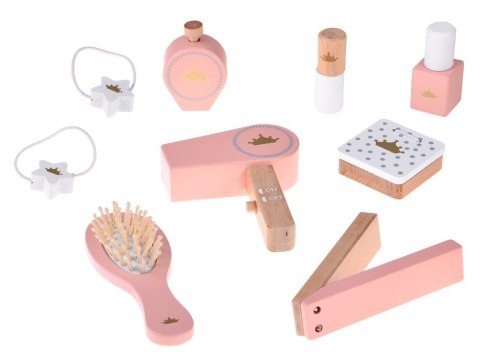 Drewniana Królewska Toaletka z lustrem + krzesełko + akcesoria ZA5934