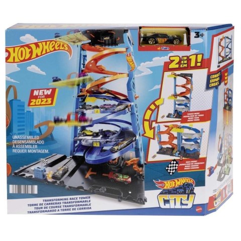 Hot Wheels City Wyścigowa wieża z transformacją