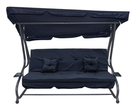 Huśtawka Ogrodowa Siedzisko Textylina 2x1 Granatowa