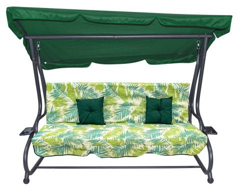 Huśtawka Ogrodowa Siedzisko Textylina 2x1 Wzór Liście Palmy