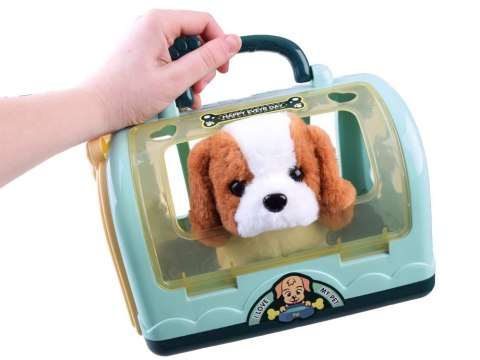 Interaktywny piesek beagle + karma + transporter akcesoria ZA4354