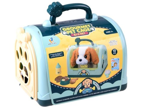 Interaktywny piesek beagle + karma + transporter akcesoria ZA4354