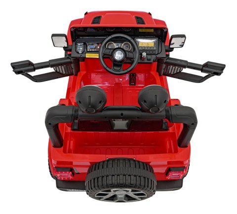 Jeep Wrangler Rubicon na akumulator dla dzieci Czerwony + Pilot + Radio MP3 LED + Koła EVA