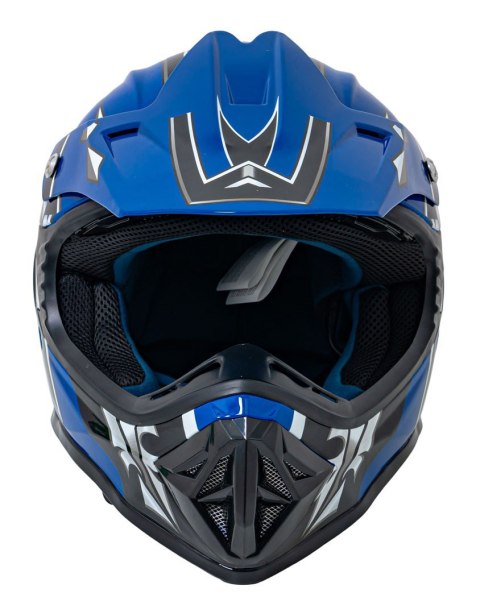 Kask Motocyklowy Enduro Niebieski S