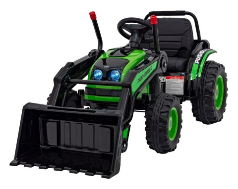 Koparka Traktor na akumulator dla dzieci Zielony + Ruchome Ramię Łyżka + Pilot + Wolny Start + Radio FM + LED