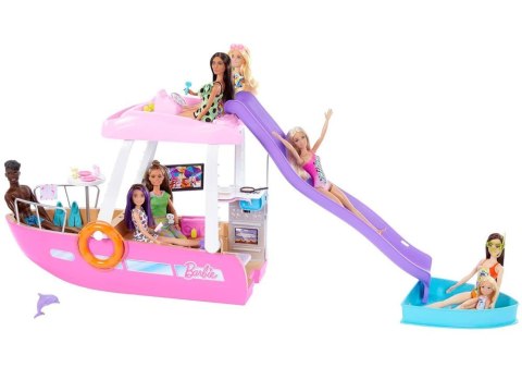 Mattel Barbie Motorówka dla lalek z TRANSFORMACJA WNĘTRZ + akcesoria ZA6042