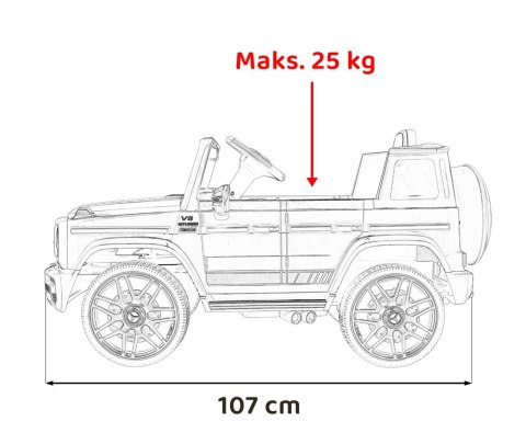 Mercedes AMG G63 dla dzieci Biały + Pilot