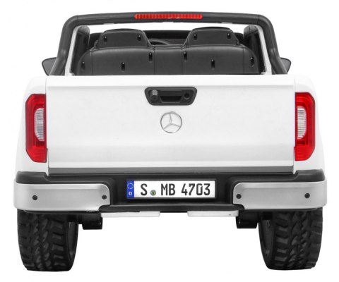 Mercedes Benz X-Class dla dzieci Biały Pickup + Pilot + Napęd 4x4