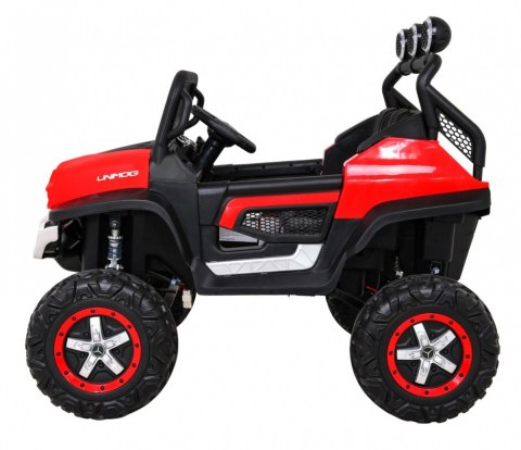 Mercedes Benz Unimog dla dzieci Terenowy Czerwony + Napęd 4x4 + Pilot