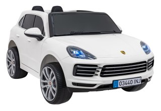 Porsche Cayenne S na akumulator dla dzieci Lakier Biały SUV + Pilot