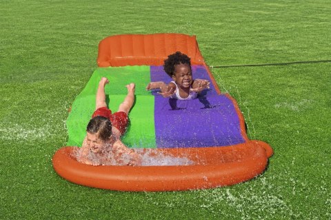 Ślizg wodny SplashCoaster dla 2 dzieci 3+ BESTWAY Tor 488cm + Spryskiwacze + Rampa