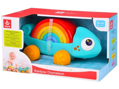 Tęczowy kameleon układanka montessori 18m+ ZA4532