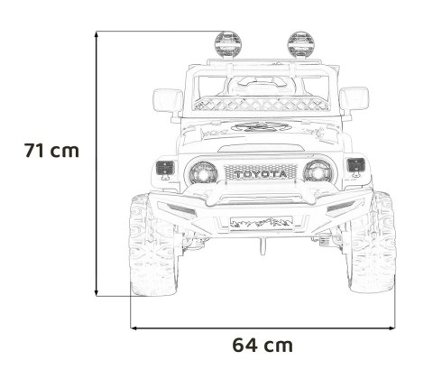 Toyota FJ Cruiser dla dzieci Czarna terenówka + Pilot