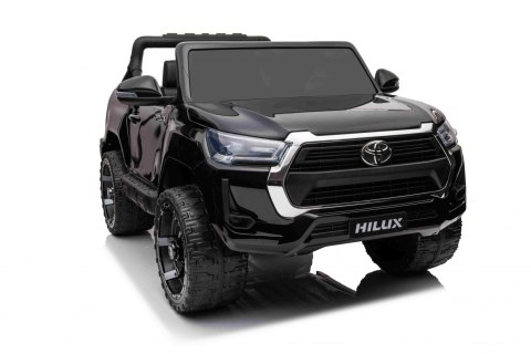 Toyota Hilux na akumulator dla dzieci Czarny Pickup + Napęd 4x4 + Pilot