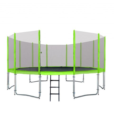 Trampolina ogrodowa SkyRamiz 487cm 16FT dla dzieci Zielony + Akcesoria