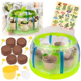 Zestaw Małego Ogrodnika BIO Szklarnia Nasiona Doniczki Uprawa Roślin ZA5776