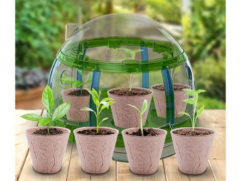 Zestaw Małego Ogrodnika BIO Szklarnia Nasiona Doniczki Uprawa Roślin ZA5776