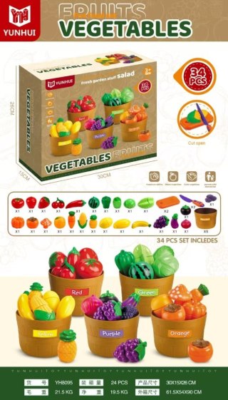 Zestaw Owoców 34el. + Akcesoria