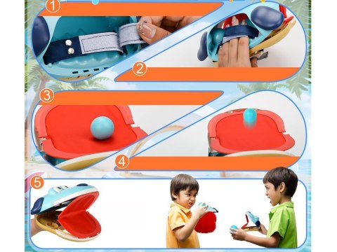 Zestaw sportowy - gra zręcznościowa Wyrzutnia PIES + 4 piłki ZA5604