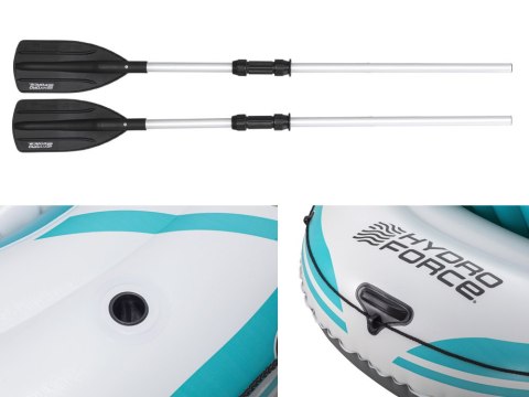 Bestway Dmuchany ponton 5os 600kg Adventure Elite X5 315x166cm wiosła 65159