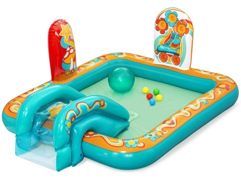 Bestway Dmuchany wodny plac zabaw Zjeżdżalnia + zraszacz + piłki 53164