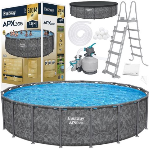 Bestway Basen stelażowy całoroczny 610x 132cm APX365 pompa drabinka 561KE